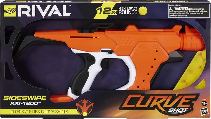 Nerf Rival Curve Shot Blaster with 12 Rounds – Curved & Straight Fire