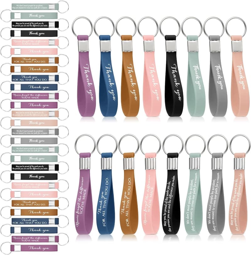 Graduation Thank You Gift: 80 Inspirational Silicone Keychains