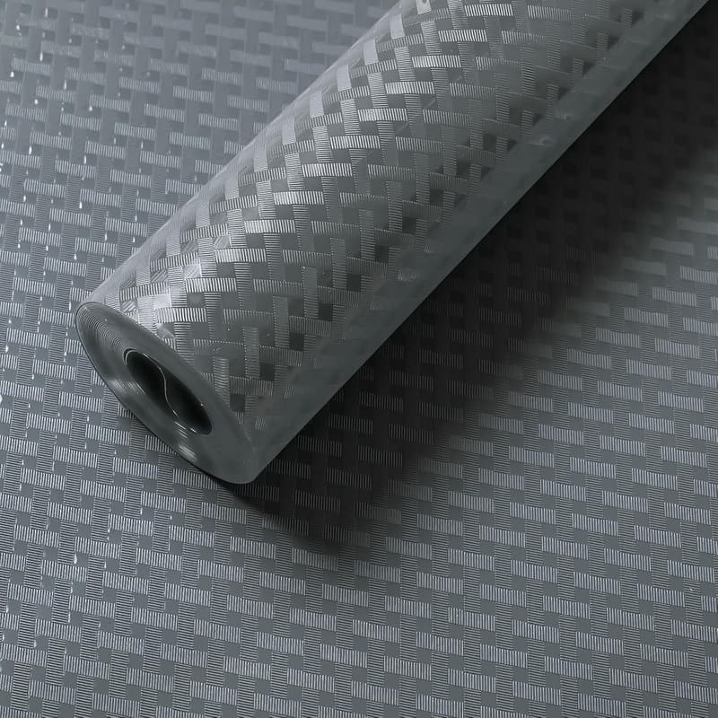Washable Shelf Liner Roll - Grey Grid, 18