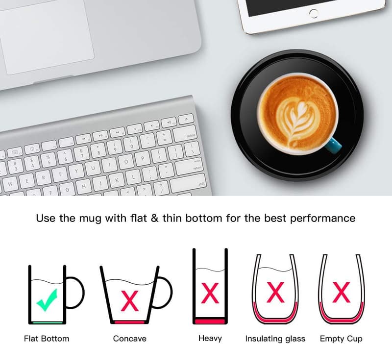 Coffee Warmer with Auto On/Off, Gravity-Induction Heating Plate
