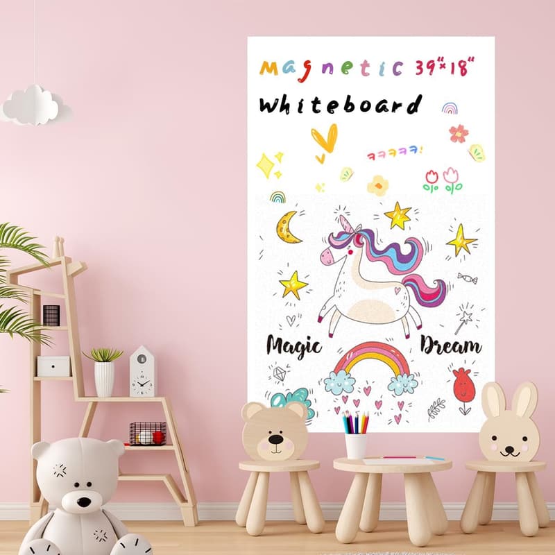 Magnetic Dry Erase Whiteboard Sticker for Kids & Office, 18