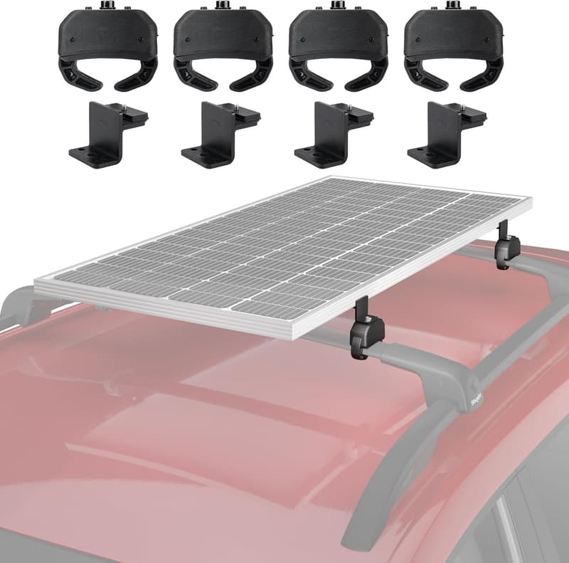 BougeRV Solar Panel Mounting Kit for Roof Racks, No Drilling