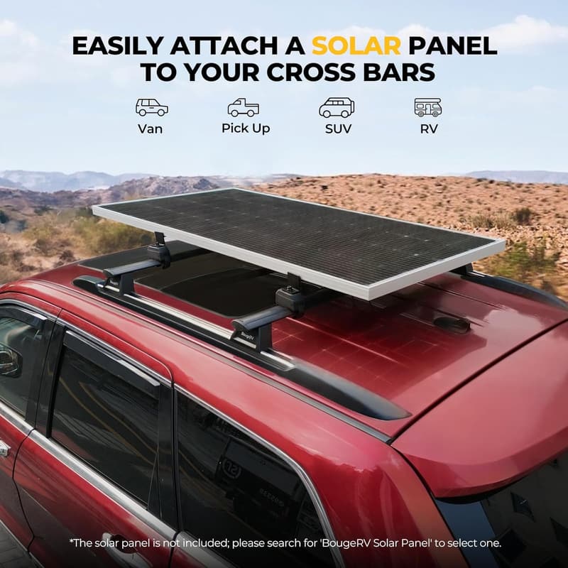BougeRV Solar Panel Mounting Kit for Roof Racks, No Drilling