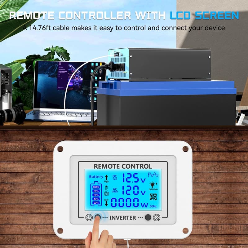 1500W Pure Sine Wave Inverter with USB & Type-C Ports