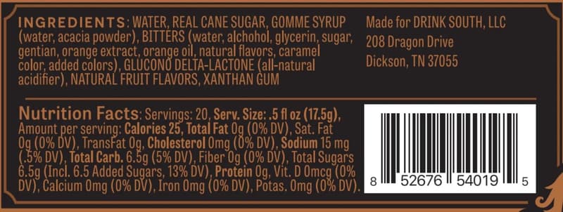 Barrel Aged Old Fashioned Cocktail Mixer - All-Natural Syrup, 10oz