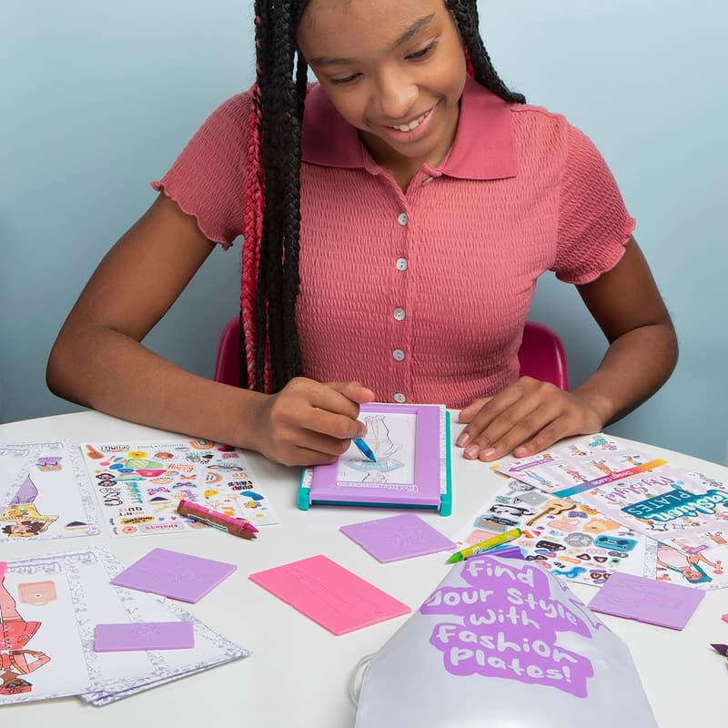 Fashion Plates Drawing Kit for Kids – Create 100s of Designs