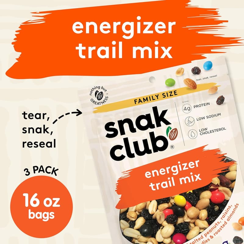 Gluten-Free Energizer Trail Mix with Nuts & Chocolate, 3 Pack