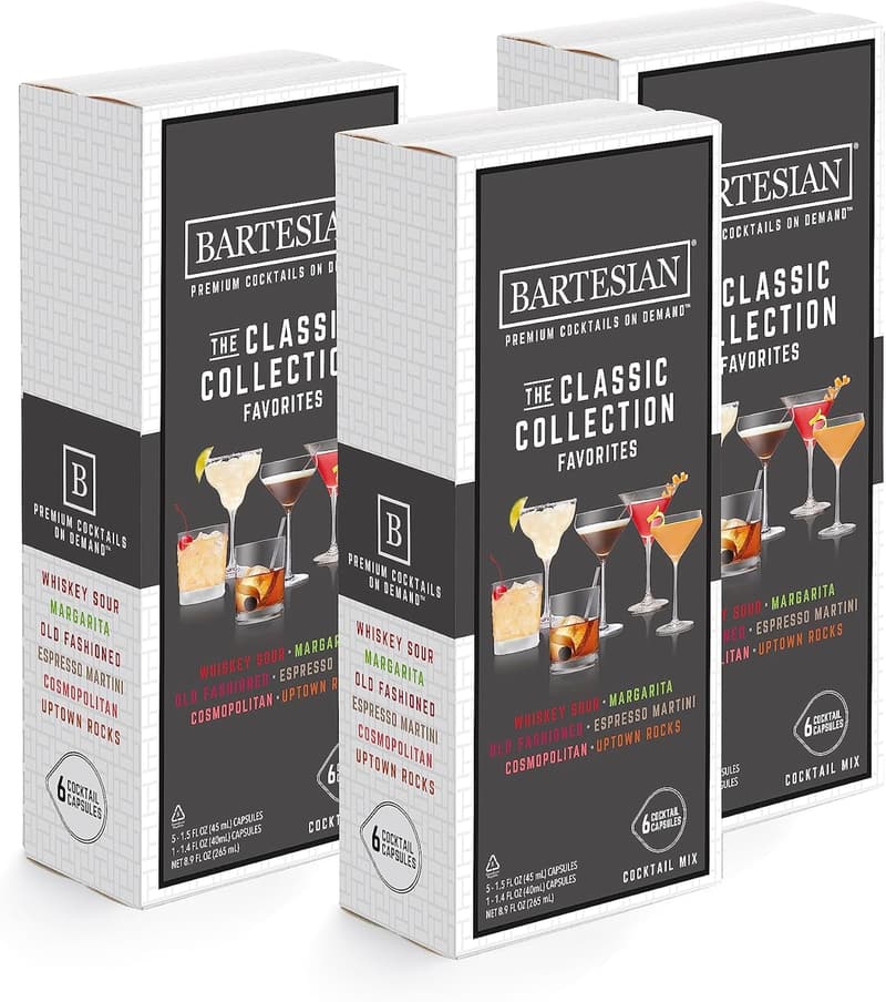 Bartesian Classic Collection Cocktail Mixer Capsules - 18 Pack