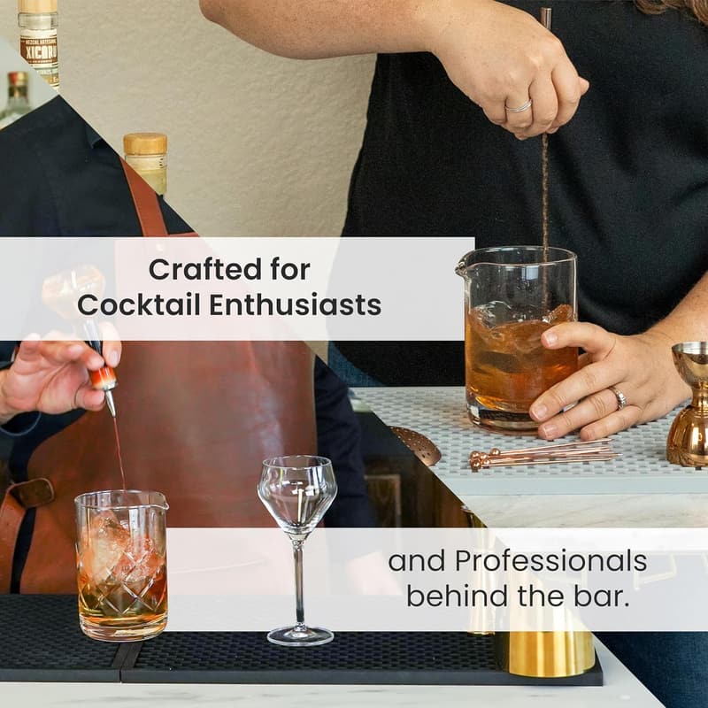 Diamond Cut Cocktail Mixing Glass, 18 Oz Sturdy Beaker