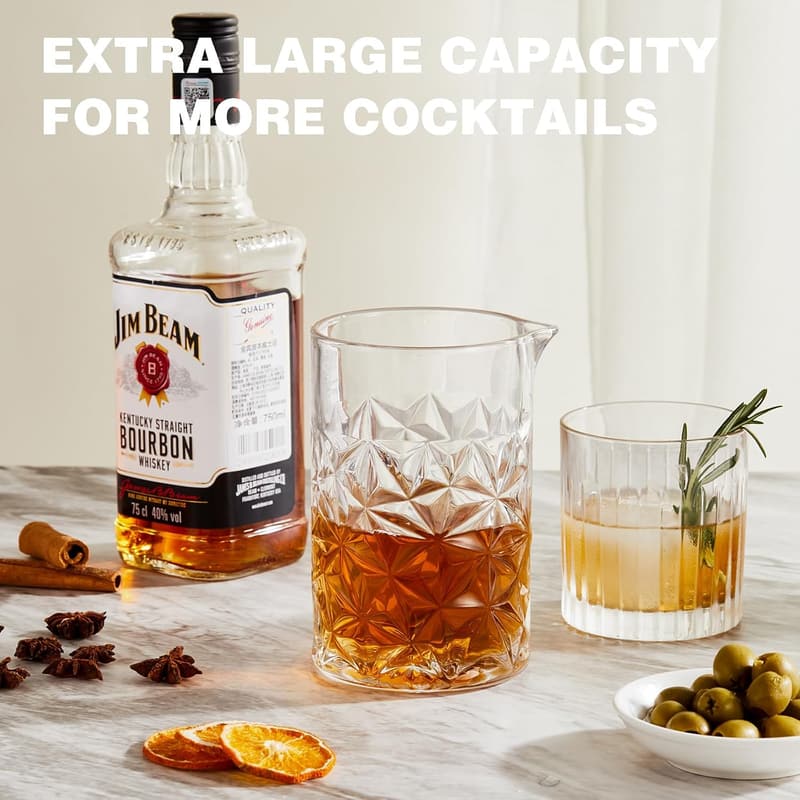 24oz Crystal Mixing Glass - Premium Bartender Accessory