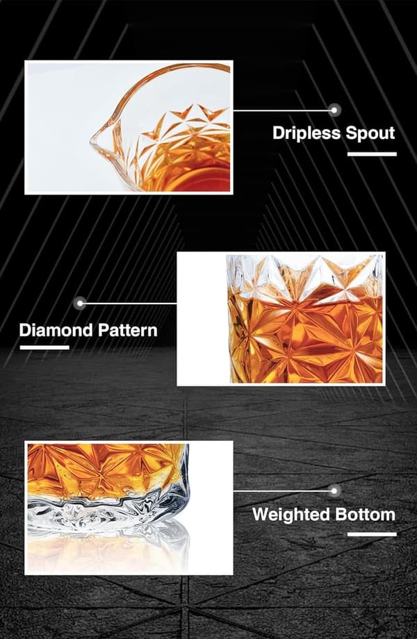 24oz Crystal Mixing Glass - Premium Bartender Accessory