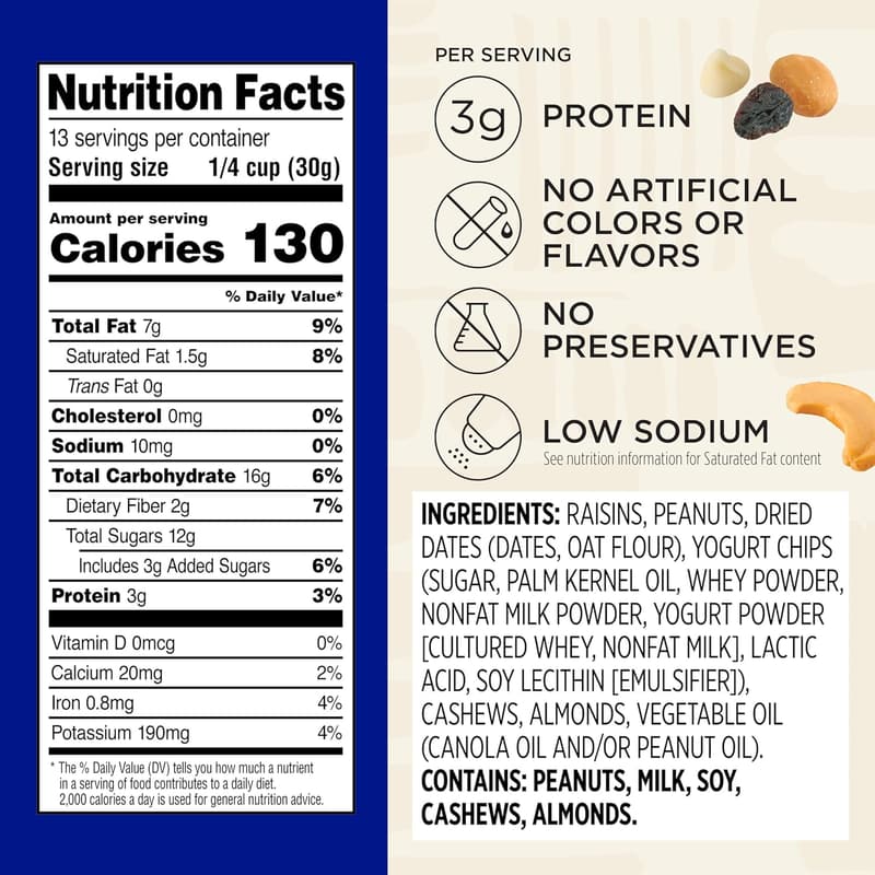 Gluten-Free Yogurt Trail Mix with Raisins & Nuts, 14 oz Bag