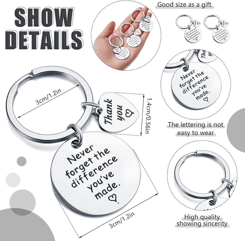 Thank You Keychain Set – Inspirational Gifts for Women