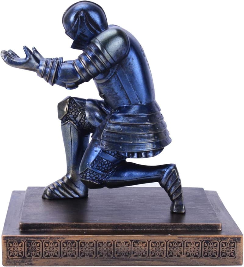 Blue Resin Soldier Desk Organizer Pen Holder for Men