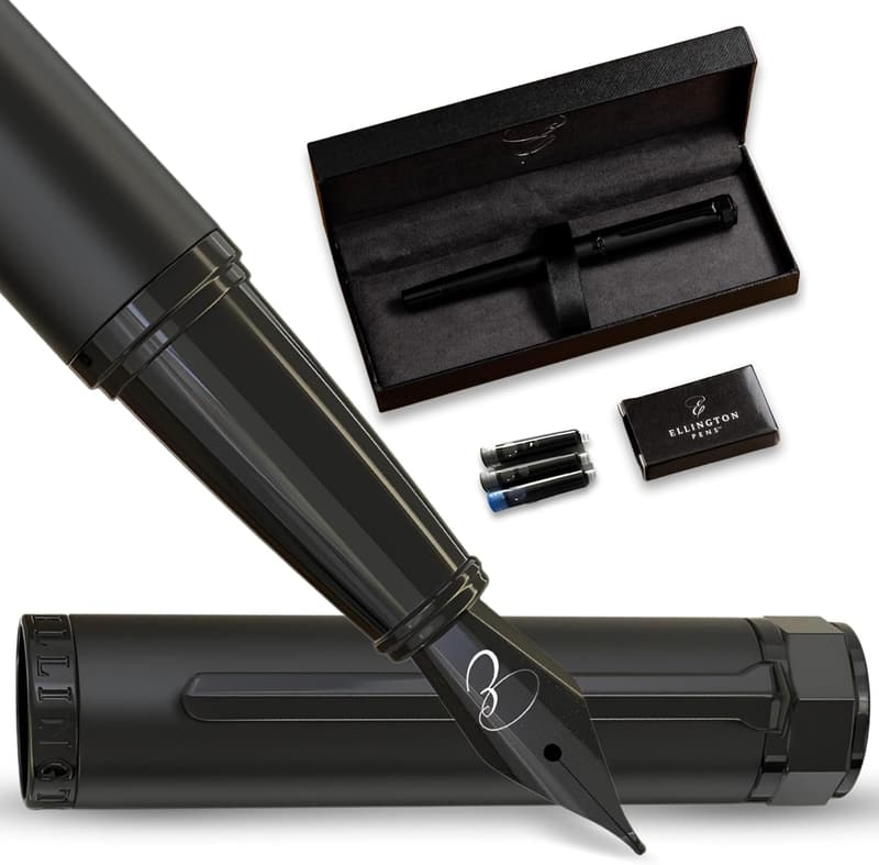 Luxury Fountain Pen Set with Refillable Converter & Ink Cartridges