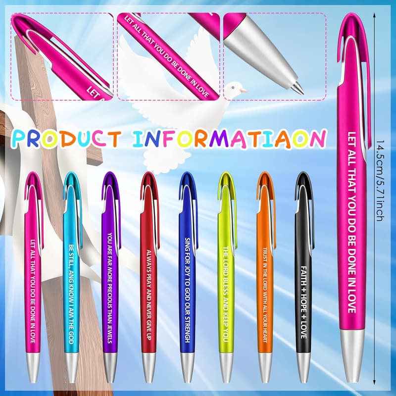 Bible Verse Ballpoint Pens - Inspirational Gifts for Graduates