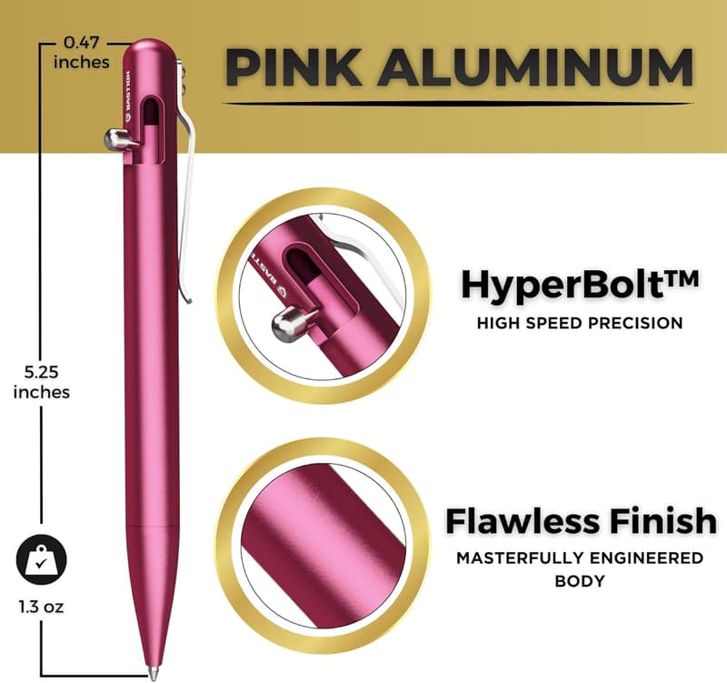 Luxury Bolt Action Pen - Durable Refillable Ballpoint for Professionals