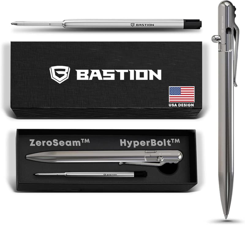 Luxury Slim Bolt Action EDC Pen - Stainless Steel Ballpoint