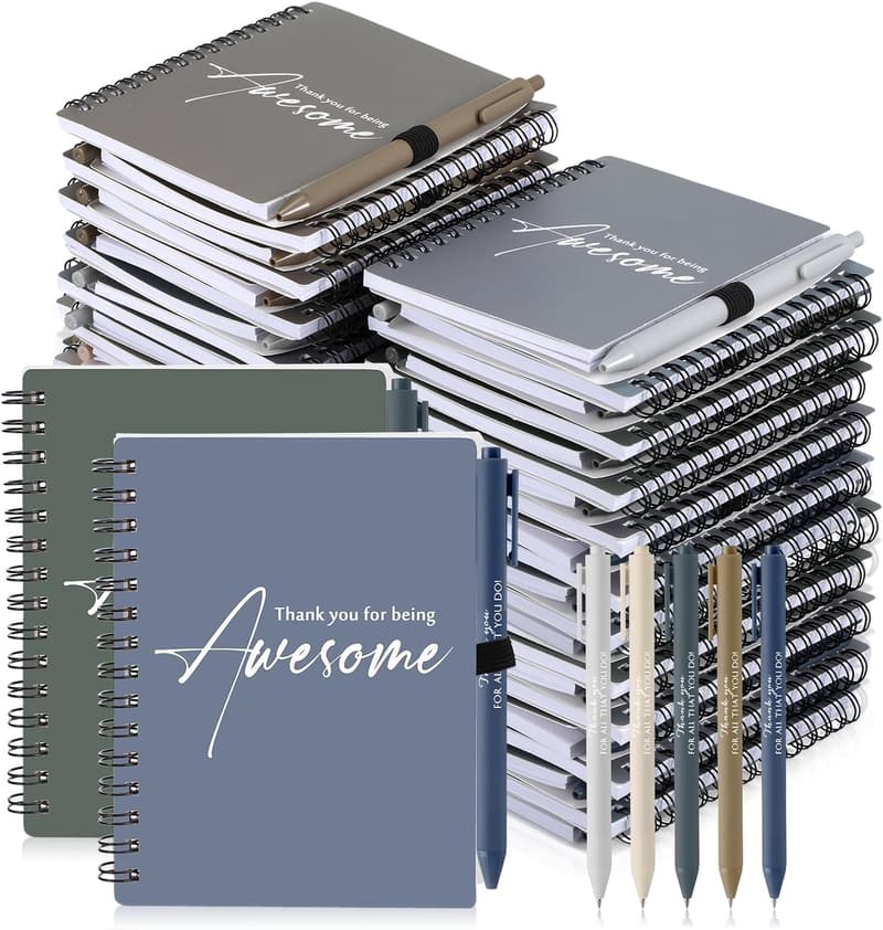 Employee Appreciation Notebook Set with Bamboo Pen - 50 Sets