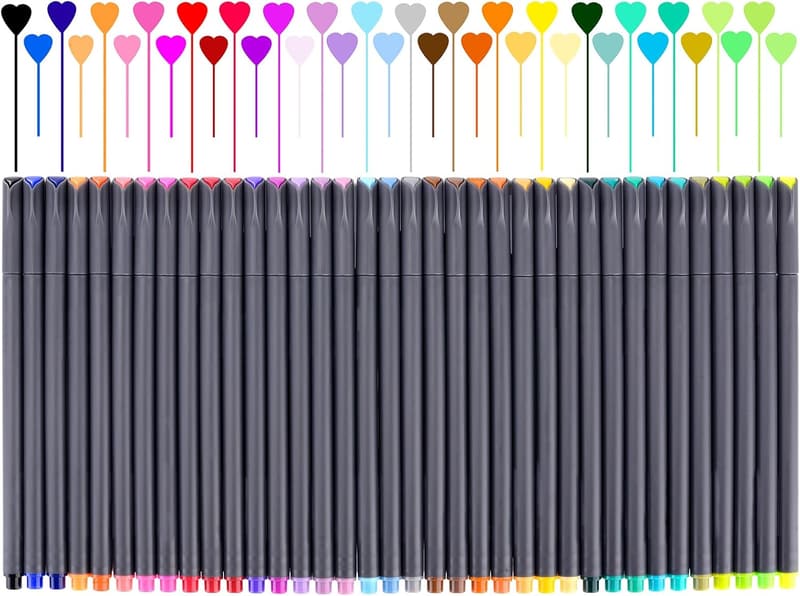 Back to School Colored Fine Tip Markers - 36 Vibrant Colors