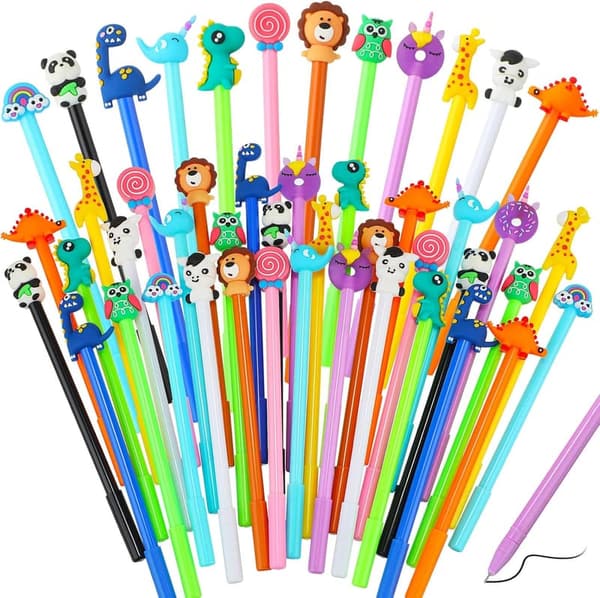 48-Piece Cute Animal Gel Pens Set for Kids' Back to School