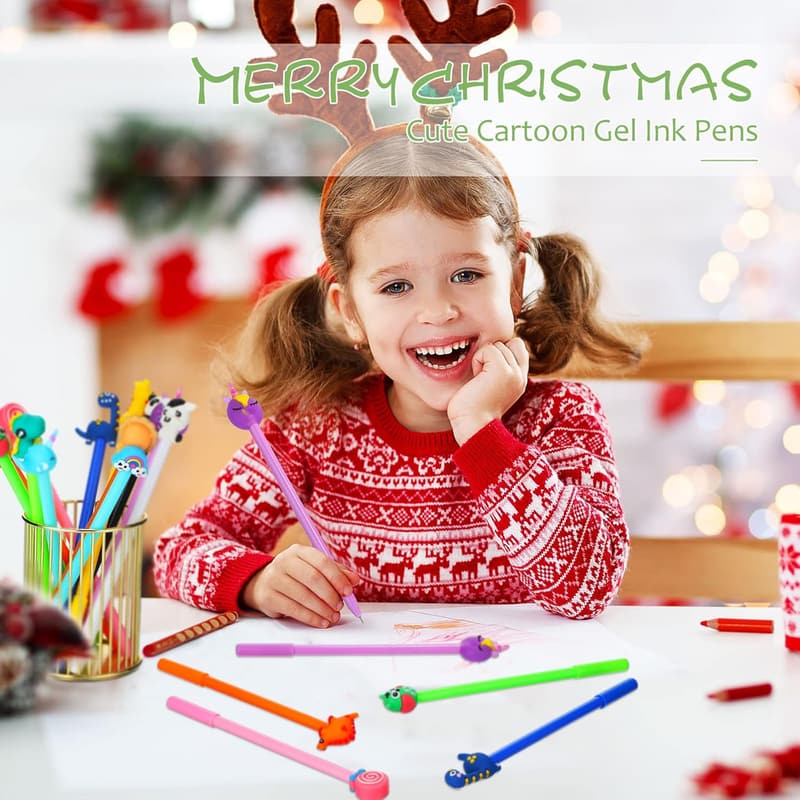 48-Piece Cute Animal Gel Pens Set for Kids' Back to School