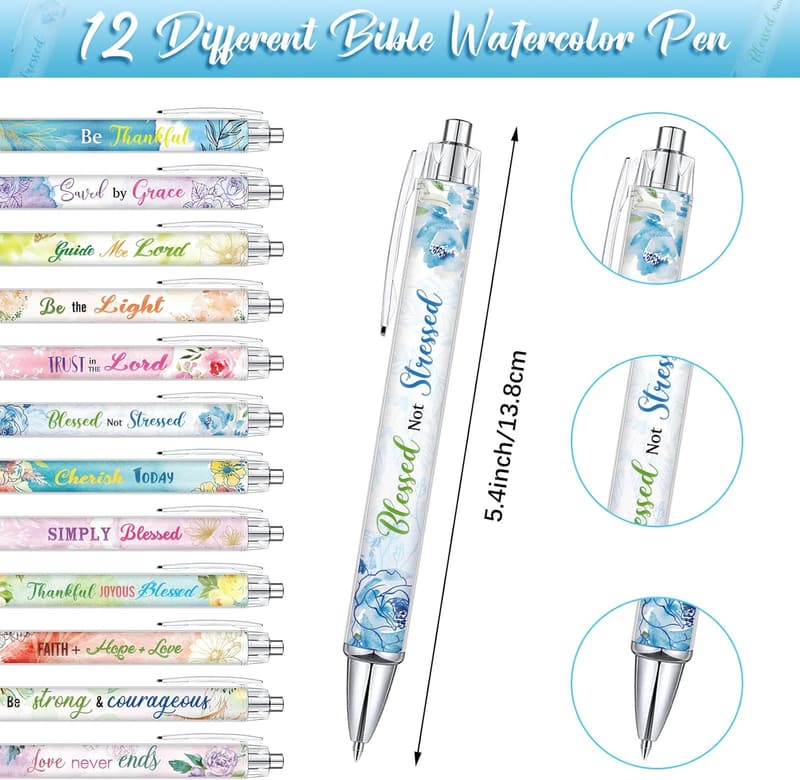 Christian Easter Gift Set: 24 Bible Verse Pens & Notebooks