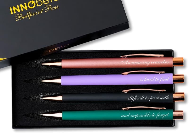 Gold Ballpoint Pen Set of 4 for Coworker Farewell Gifts
