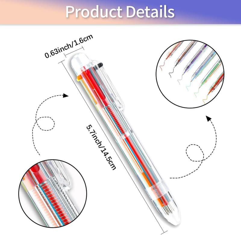 Valentine's Day Classroom Favors - 12 Colored Ballpoint Pens