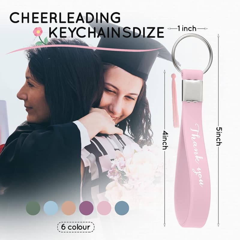 Father's Day Thank You Keychain Set - 24 Silicone Gifts