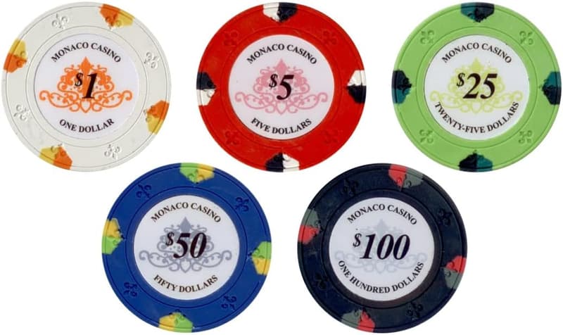 Monaco Casino Poker Chips Set - 500pc with Aluminum Case