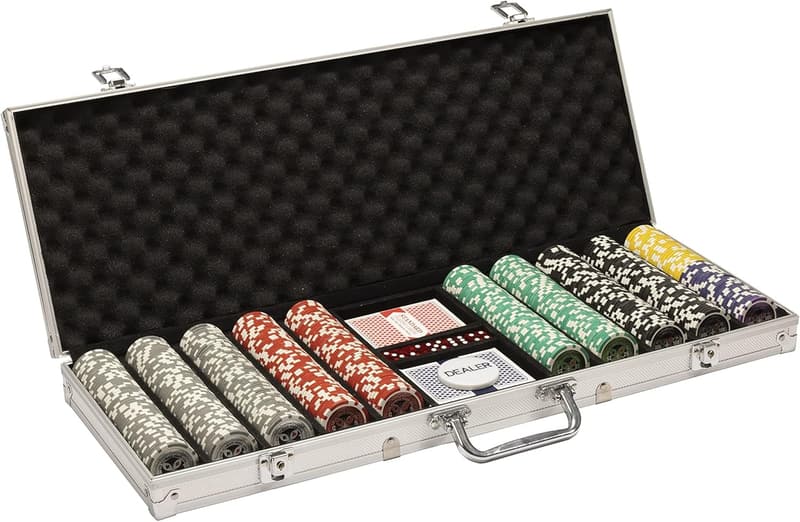 500-Count Poker Set with 14G Clay Chips & Case