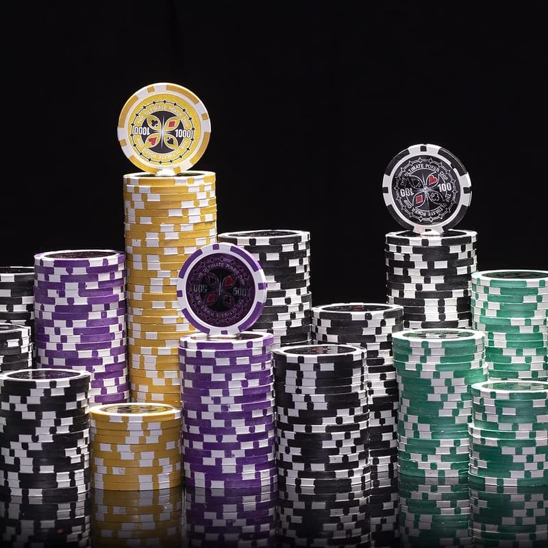 500-Count Poker Set with 14G Clay Chips & Case