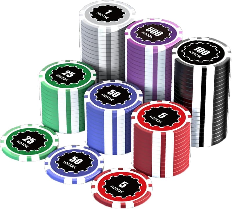 Casino Quality Poker Chip Set - 100pcs Waterproof for Game Night