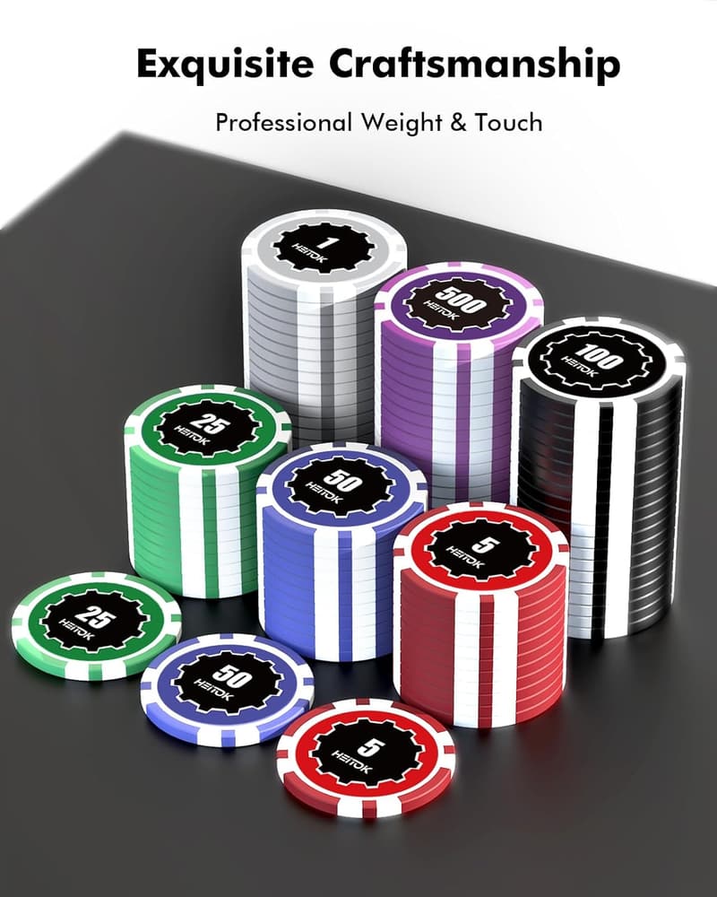 Casino Quality Poker Chip Set - 100pcs Waterproof for Game Night