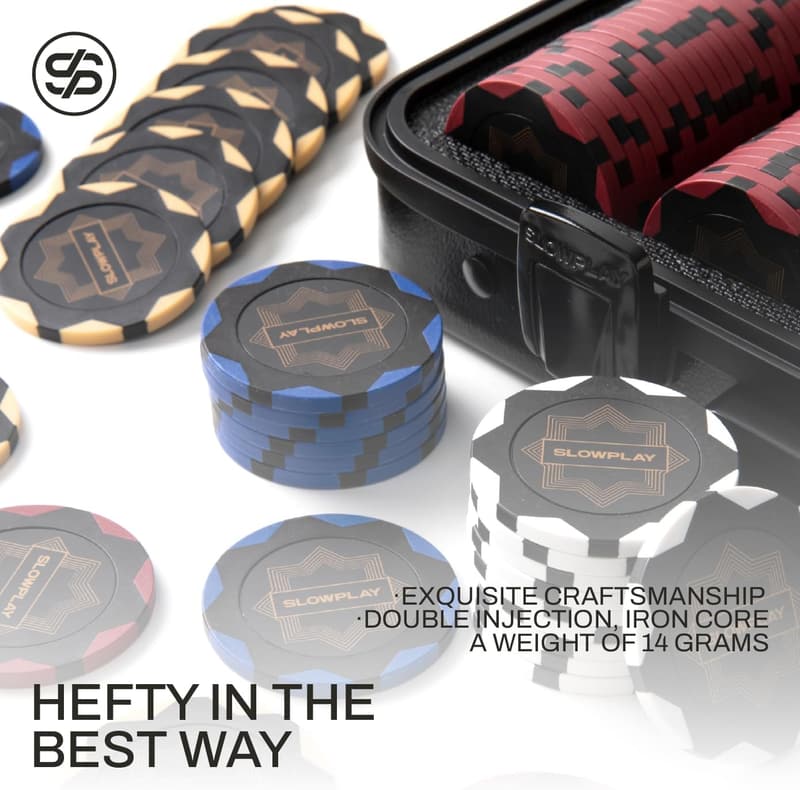 Texas Hold'em Poker Chip Set - 300/500 PCS with Durable Case