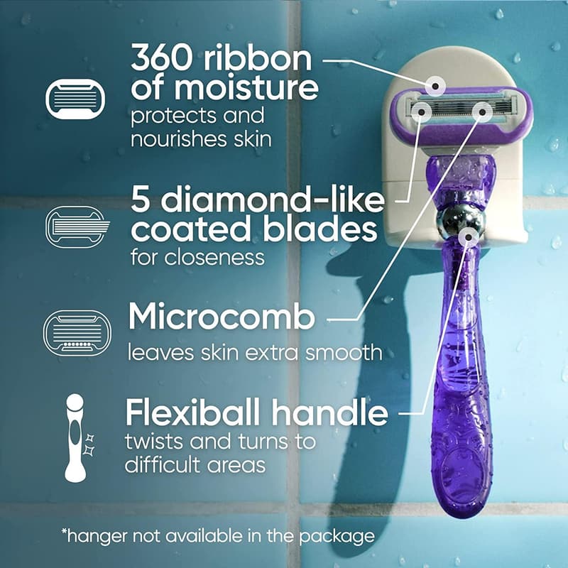 Gillette Venus Deluxe Women's Razor with 4 Blade Refills