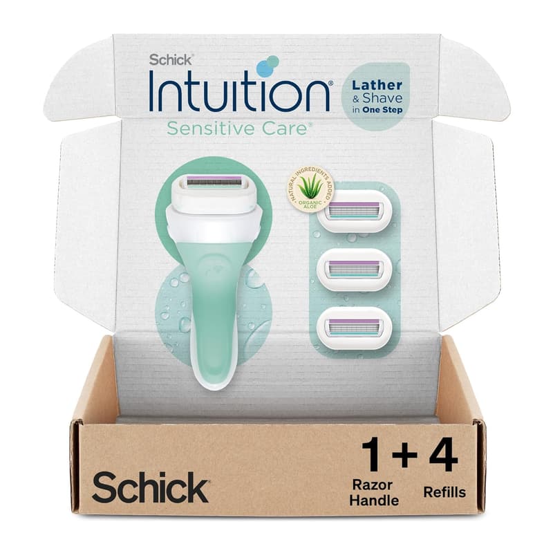 Women's Schick Intuition Razor with Aloe - 1 Razor & 4 Blades