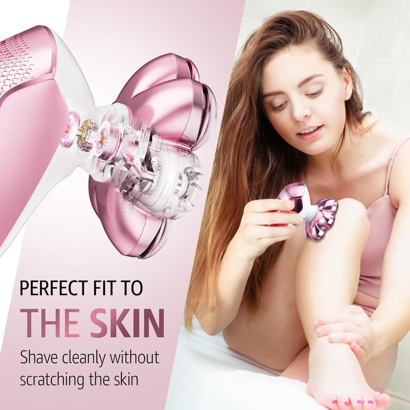 5-in-1 Rechargeable Women's Electric Razor - Waterproof Hair Remover