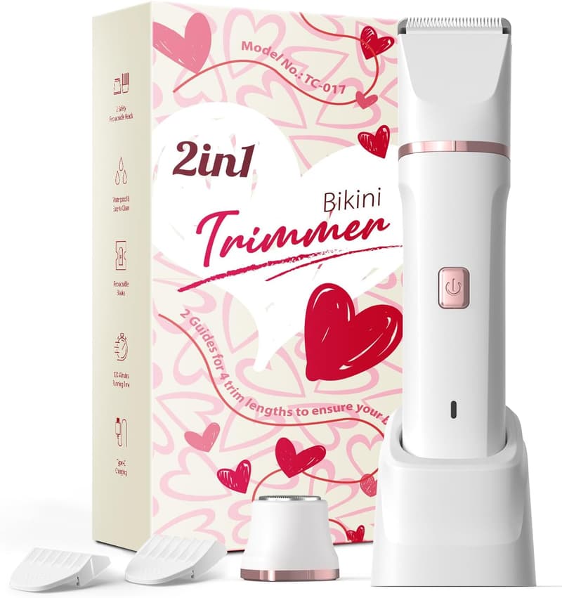 Women's Electric Body Groomer - Waterproof Hair Trimmer with Ceramic Blades