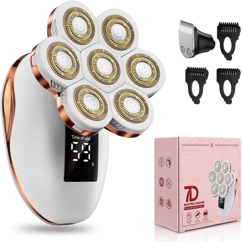 Rechargeable Wet/Dry Electric Razor for Women's Grooming