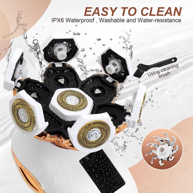 Rechargeable Wet/Dry Electric Razor for Women's Grooming