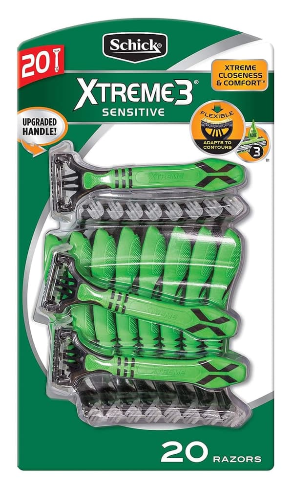 Sensitive Skin Razors with Aloe - 20 Count Pack