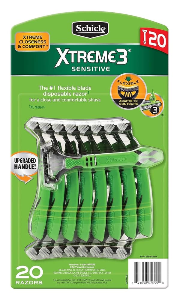 Sensitive Skin Razors with Aloe - 20 Count Pack