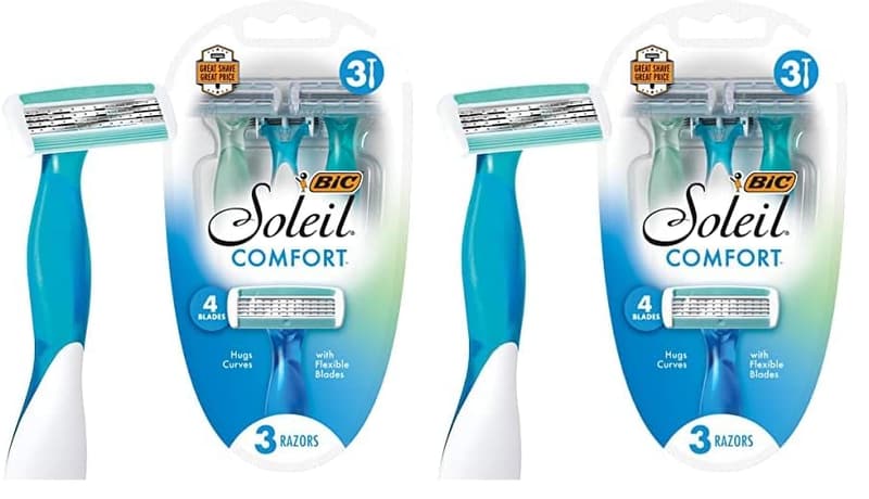 BIC Soleil Comfort 4-Blade Razors for Women - Sensitive Skin Set (6 Total)