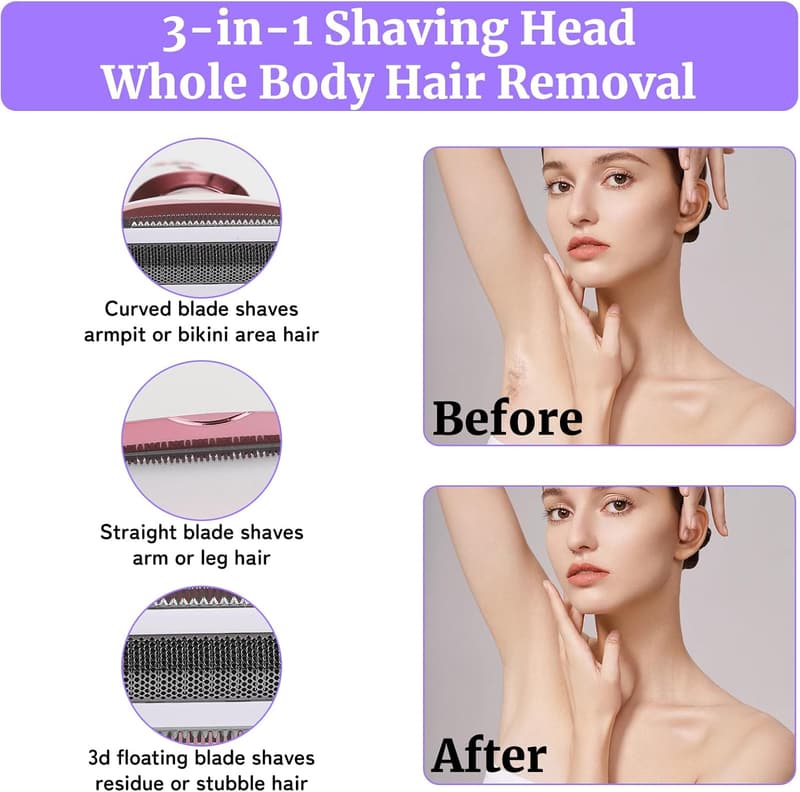 4-in-1 Rechargeable Electric Razor for Women & Men