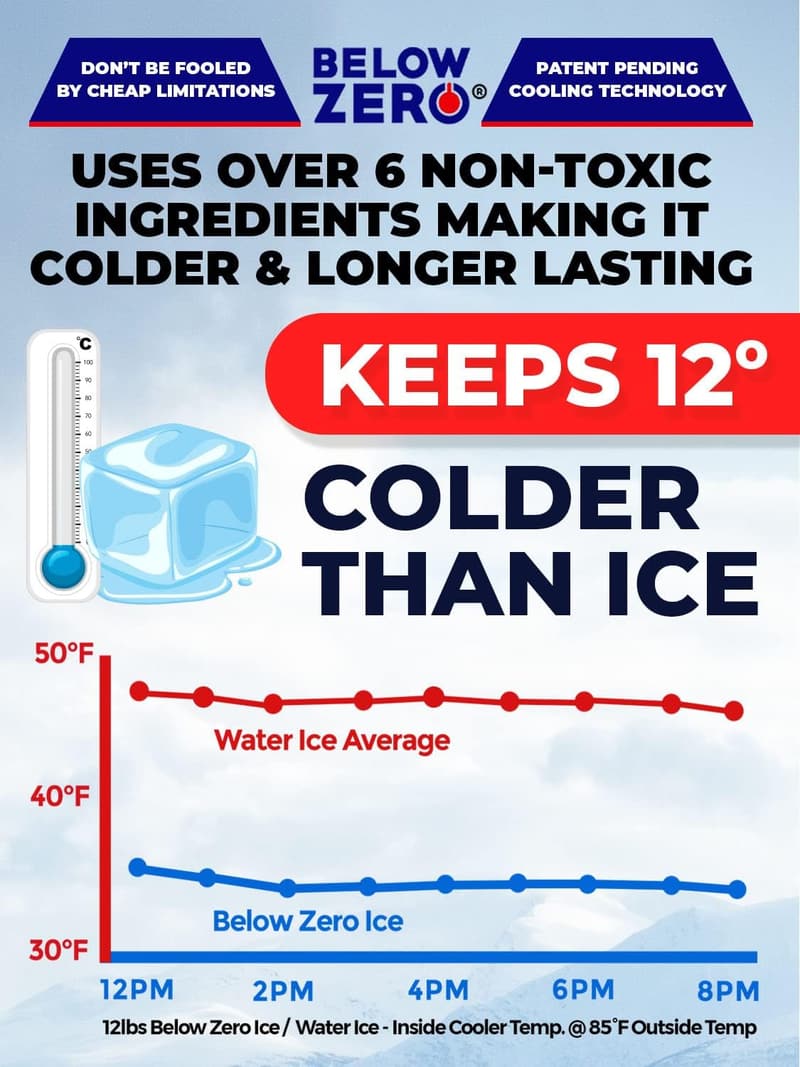 Long Lasting Prefilled Ice Packs for Camping & Lunch Bags