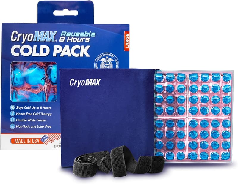 Large Reusable CryoMAX Cold Pack - 8 Hour Therapy, Latex Free
