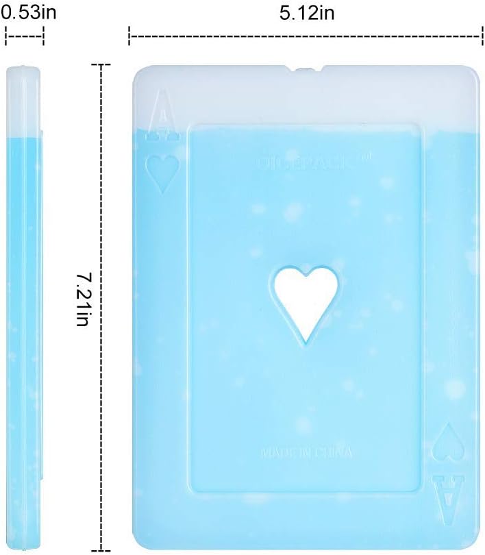 Slim Freezer Ice Packs for Lunch Bags - 10pcs Poker Design