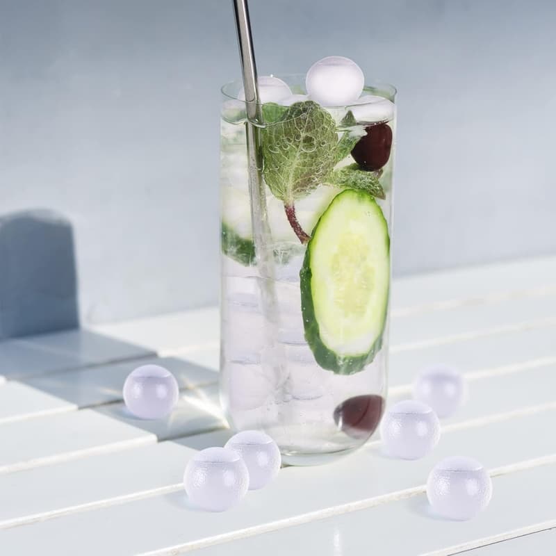 Reusable BPA-Free Plastic Ice Cubes - 100 Pack for Drinks